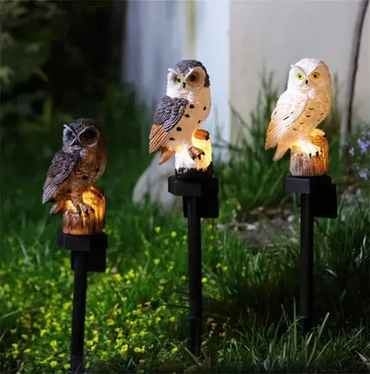 Solar Owl LED Garden Light – Waterproof Pathway & Lawn Decor