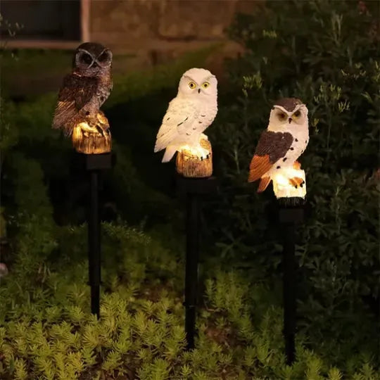 Solar Owl LED Garden Light – Waterproof Pathway & Lawn Decor