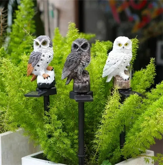 Solar Owl LED Garden Light – Waterproof Pathway & Lawn Decor