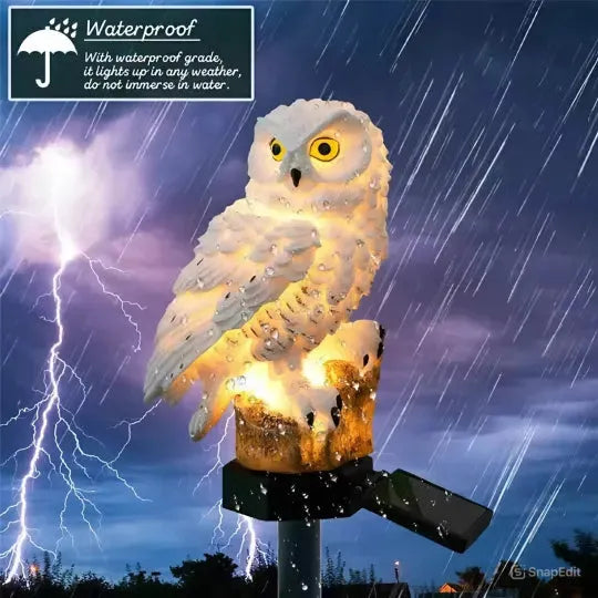 Solar Owl LED Garden Light – Waterproof Pathway & Lawn Decor